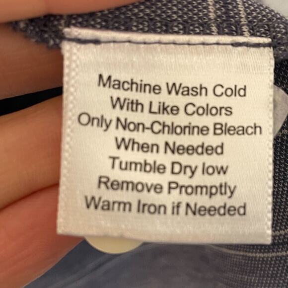 Jos. A. Bank Reserve Traditional Fit Short Sleeve Polo Shirt Blue/White Stripe M - Picture 7 of 11